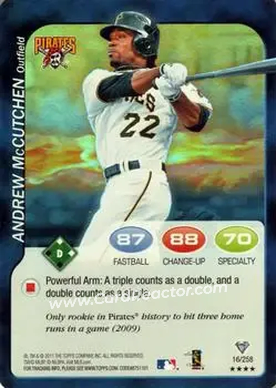 2011 Topps Attax #16 - Andrew McCutchen - Pittsburgh Pirates