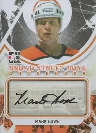 2011-12 In The Game Broad Street Boys - Autographs Black #A-MH - Mark Howe - Philadelphia Flyers
