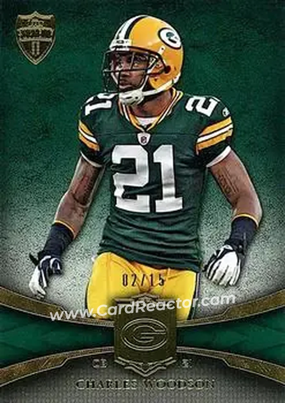2011 Topps Supreme - Green #32 - Charles Woodson - Green Bay Packers - Front