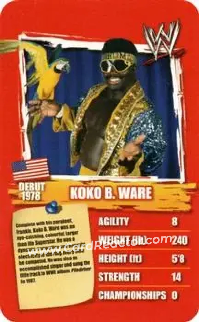 2011 Top Trumps Specials WWE All-Time Greats #NNO - Koko B. Ware