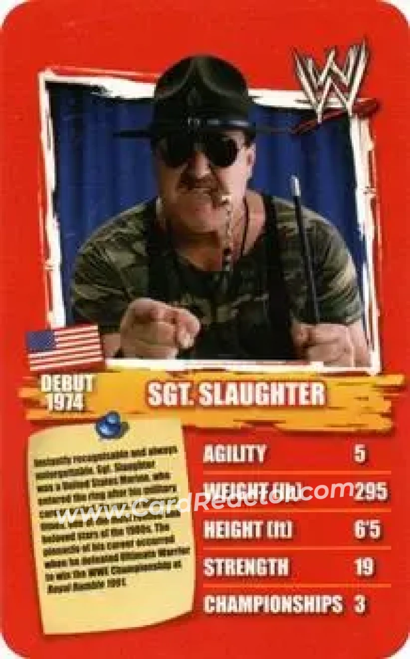 2011 Top Trumps Specials WWE All-Time Greats #NNO - Sergeant Slaughter