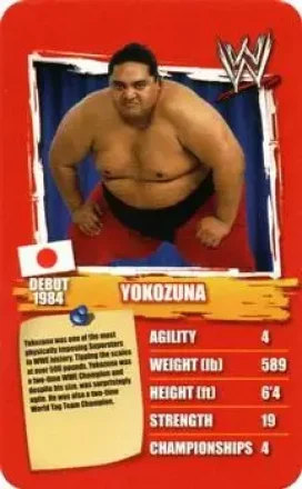 2011 Top Trumps Specials WWE All-Time Greats #NNO - Yokozuna