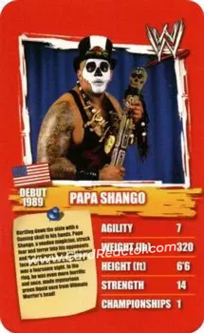 2011 Top Trumps Specials WWE All-Time Greats #NNO - Kama Mustafa