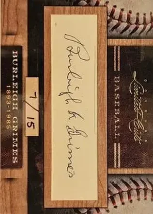 2011 Donruss Limited Cuts #2011 - Burleigh Grimes