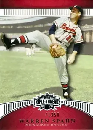 2010 Topps Triple Threads #14 - Warren Spahn - Milwaukee Braves