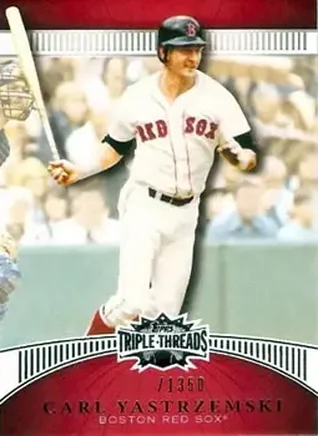 2010 Topps Triple Threads #16 - Carl Yastrzemski - Boston Red Sox