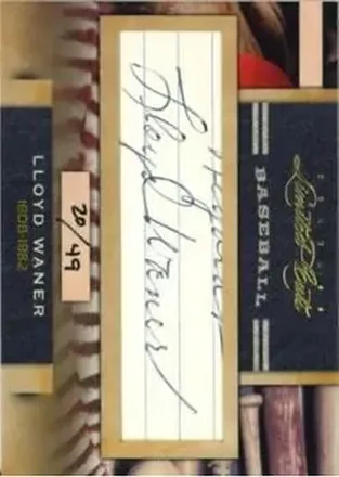 2011 Donruss Limited Cuts #225 - Lloyd Waner