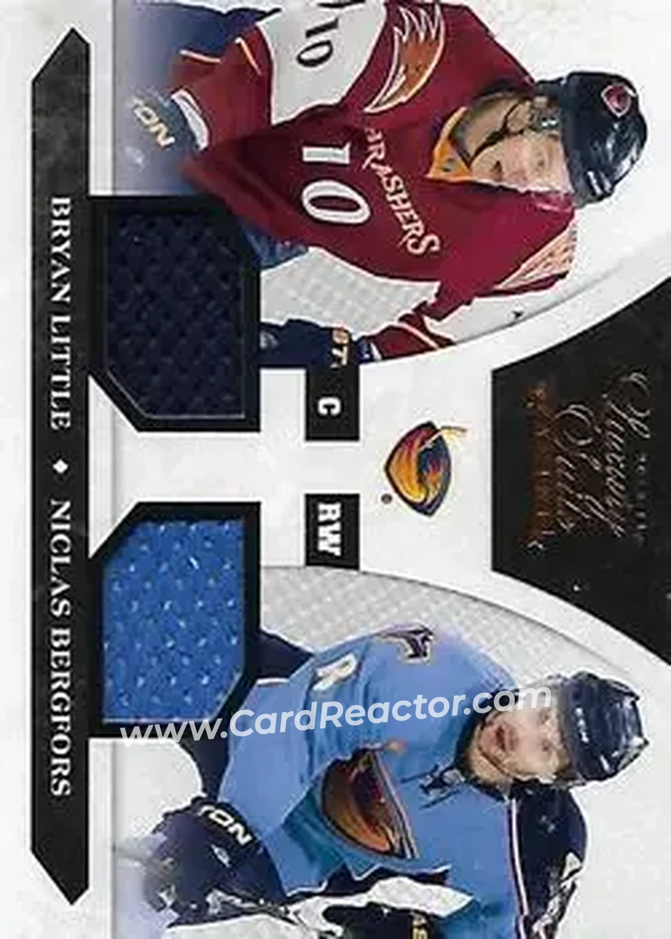 2010-11 Panini Luxury Suite #77 - Nicklas Bergfors - Bryan Little MEM, SN599 - Atlanta Thrashers - Atlanta Thrashers - Front
