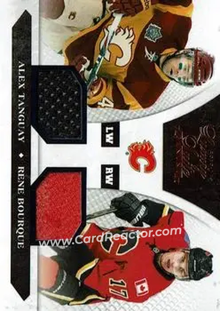 2010-11 Panini Luxury Suite #79 - Rene Bourque - Alex Tanguay MEM, SN599 - Calgary Flames - Calgary Flames - Front