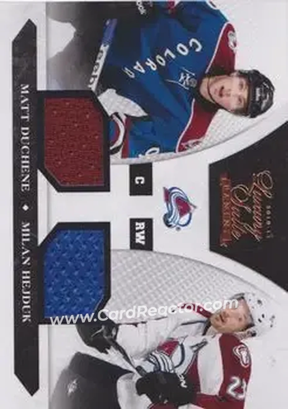 2010-11 Panini Luxury Suite #81 - Milan Hejduk - Matt Duchene MEM, SN599 - Colorado Avalanche - Colorado Avalanche - Front