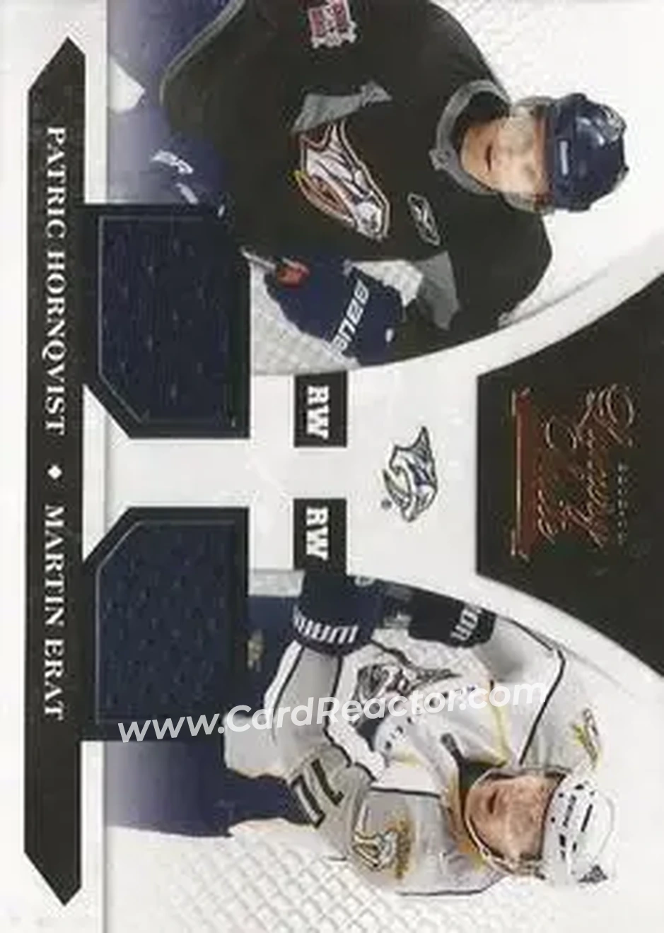 2010-11 Panini Luxury Suite #88 - Patric Hornqvist - Martin Erat MEM, SN599 - Nashville Predators - Nashville Predators - Front