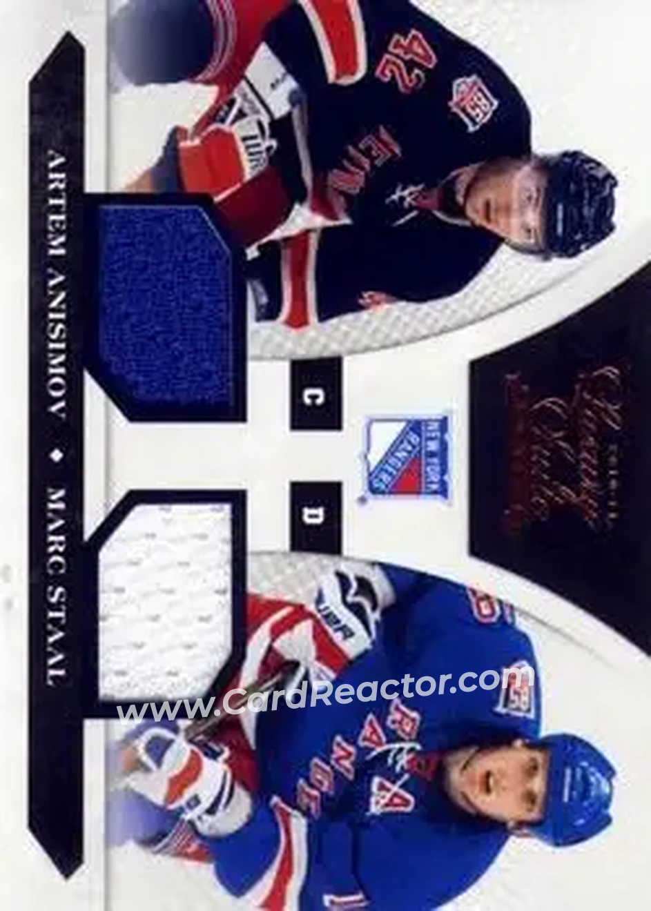 2010-11 Panini Luxury Suite #89 - Marc Staal - Artem Anisimov MEM, SN599 - New York Rangers - New York Rangers - Front