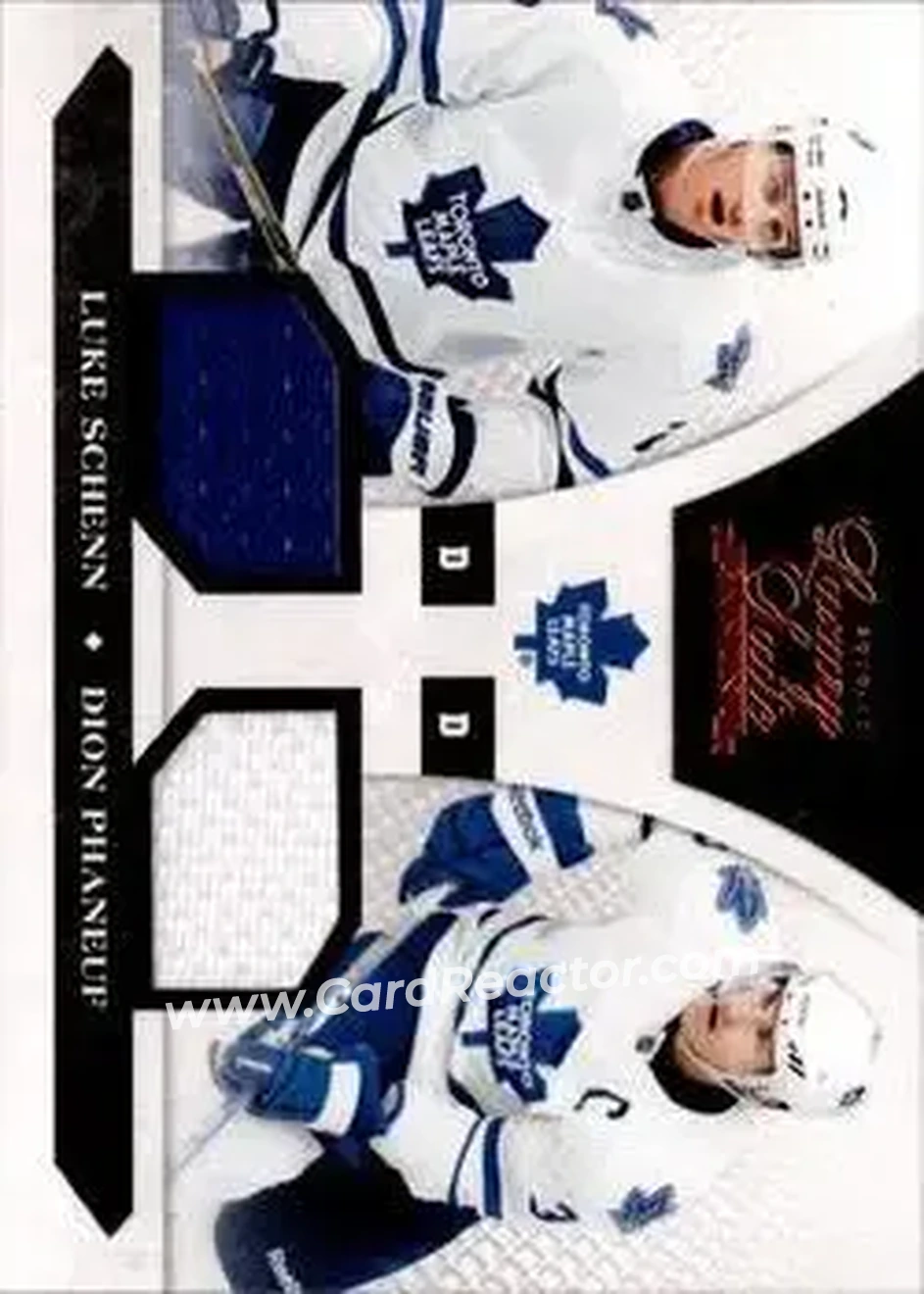 2010-11 Panini Luxury Suite #95 - Dion Phaneuf - Luke Schenn MEM, SN599 - Toronto Maple Leafs - Toronto Maple Leafs - Front
