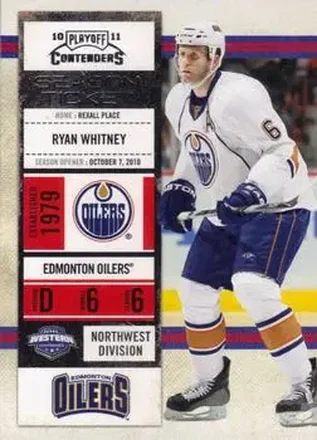 2010-11 Playoff Contenders #8 - Ryan Whitney - Edmonton Oilers