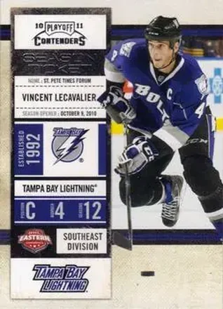 2010-11 Playoff Contenders #18 - Vincent Lecavalier - Tampa Bay Lightning