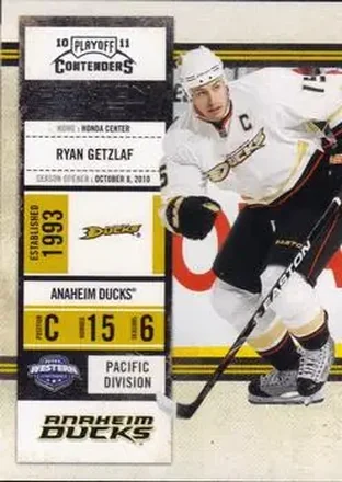 2010-11 Playoff Contenders #21 - Ryan Getzlaf - Anaheim Ducks