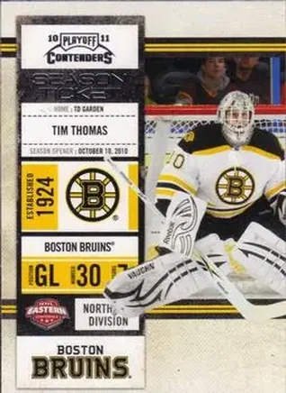 2010-11 Playoff Contenders #22 - Tim Thomas - Boston Bruins