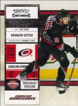2010-11 Playoff Contenders #24 - Brandon Sutter - Carolina Hurricanes
