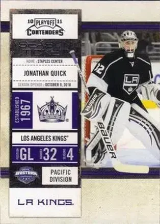 2010-11 Playoff Contenders #29 - Jonathan Quick - Los Angeles Kings
