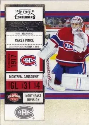 2010-11 Playoff Contenders #30 - Carey Price - Montreal Canadiens