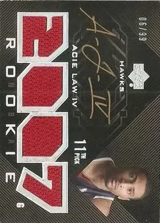 2007-08 UD Black #105 - Acie Law - Atlanta Hawks