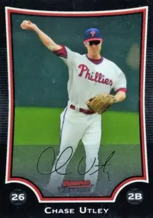 2009 Bowman Chrome #4 - Chase Utley - Philadelphia Phillies