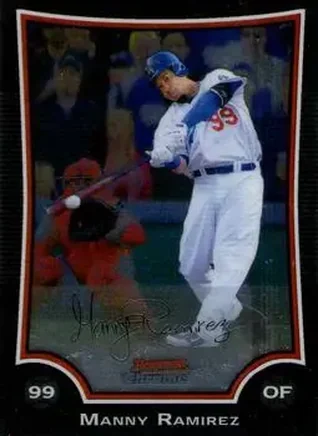2009 Bowman Chrome #8 - Manny Ramirez - Los Angeles Dodgers