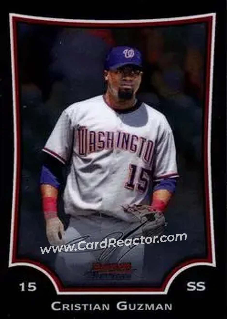 2009 Bowman Chrome #33 - Cristian Guzman - Washington Nationals - Front