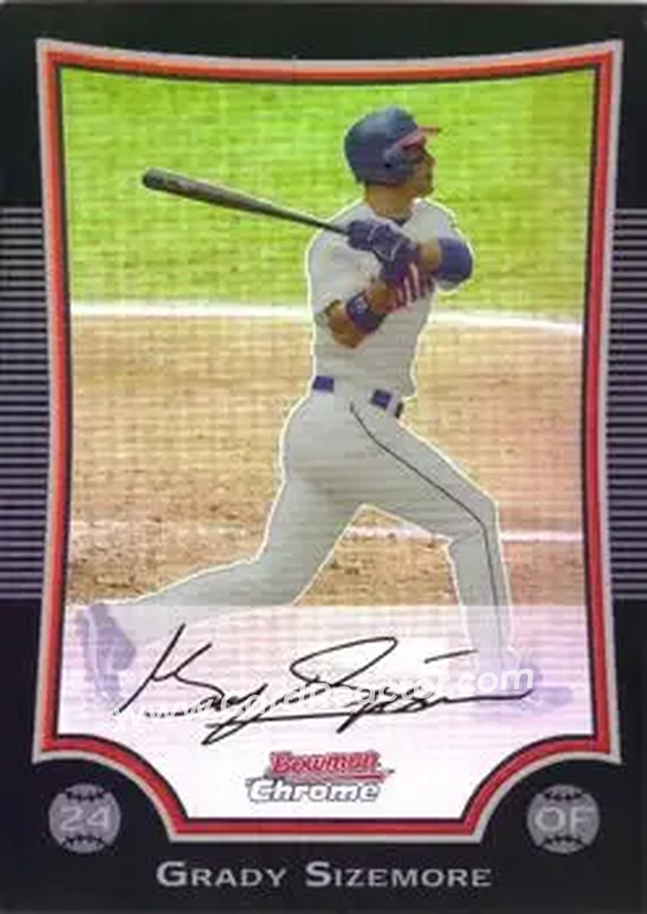 2009 Bowman Chrome #34 - Grady Sizemore - Cleveland Indians - Front