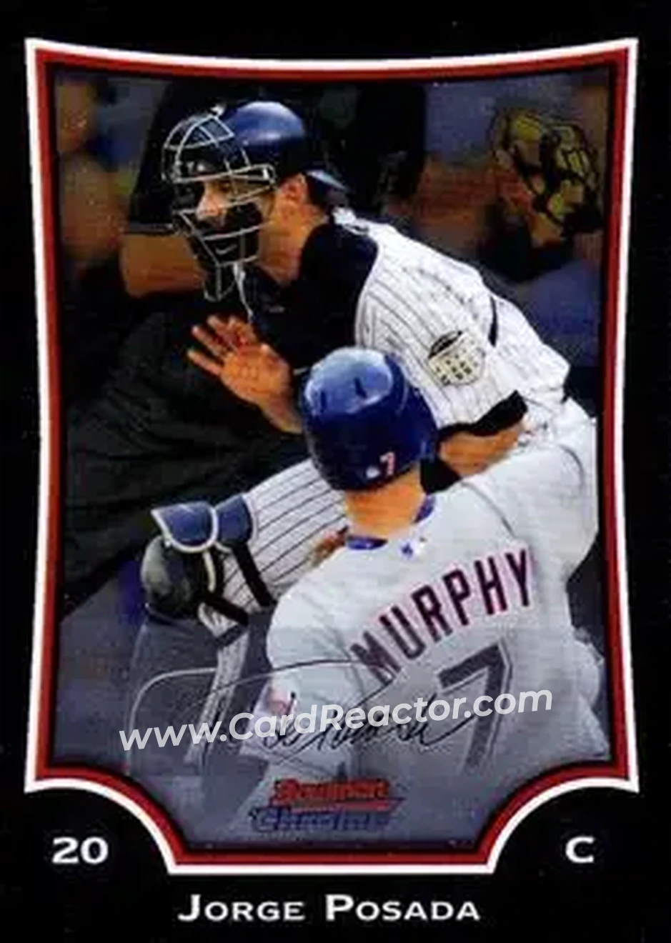 2009 Bowman Chrome #35 - Jorge Posada - New York Yankees - Front