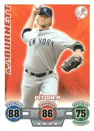 2009 Topps Attax #NNO - A.J. Burnett - New York Yankees