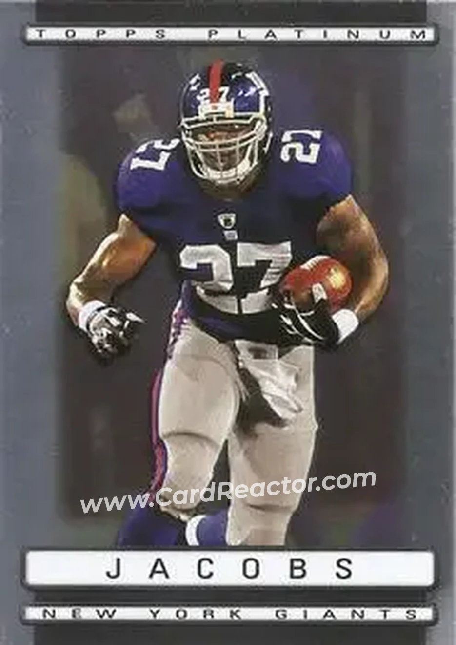 2009 Topps Platinum #29 - Brandon Jacobs - New York Giants - Front