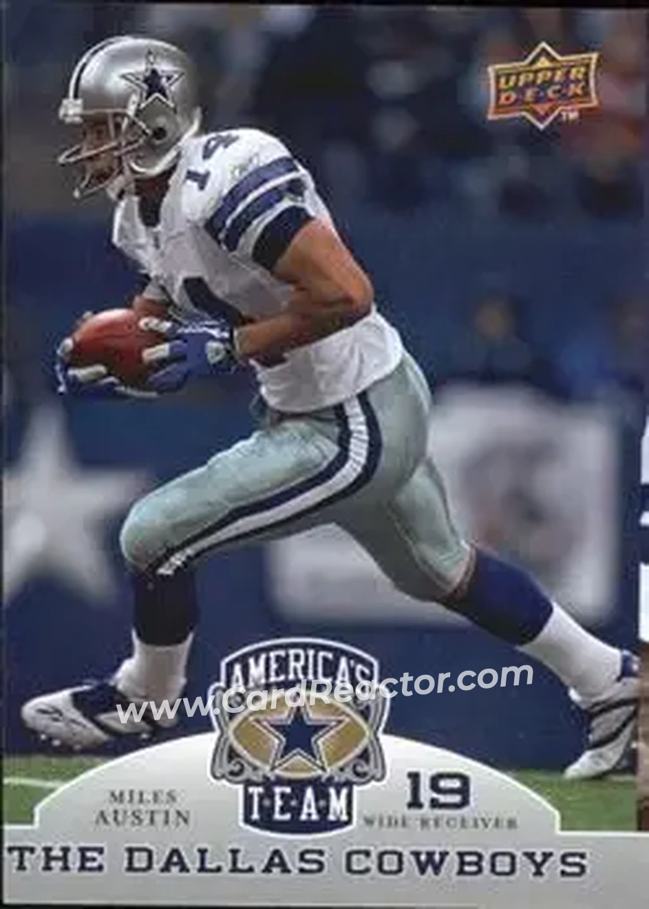 2009 Upper Deck America's Team #1 - Miles Austin - Dallas Cowboys - Front 2009 Upper Deck America's Team #1 - Miles Austin - Dallas Cowboys - Front