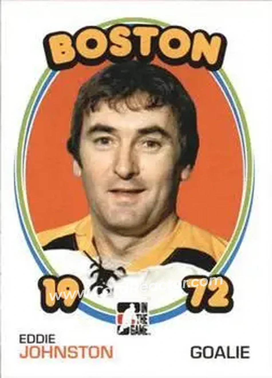 2009-10 In The Game 1972 The Year In Hockey #9 - Ed Johnston - Boston Bruins - Front