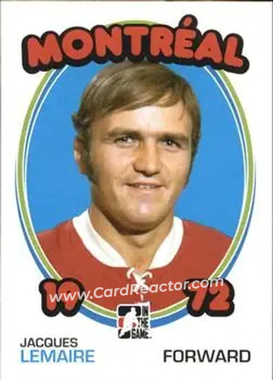 2009-10 In The Game 1972 The Year In Hockey #10 - Jacques Lemaire - Montreal Canadiens - Front
