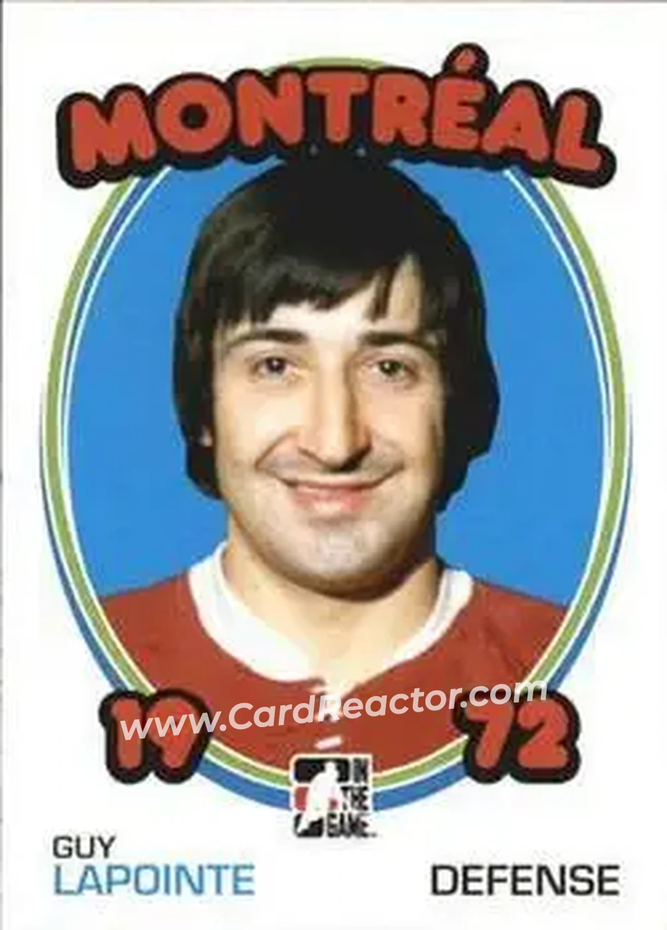 2009-10 In The Game 1972 The Year In Hockey #14 - Guy Lapointe - Montreal Canadiens - Front