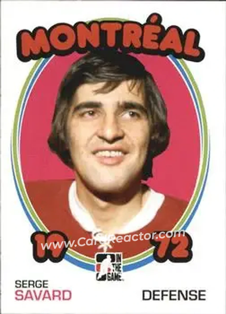 2009-10 In The Game 1972 The Year In Hockey #16 - Serge Savard - Montreal Canadiens - Front