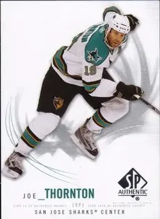 2009-10 SP Authentic #7 - Joe Thornton - San Jose Sharks