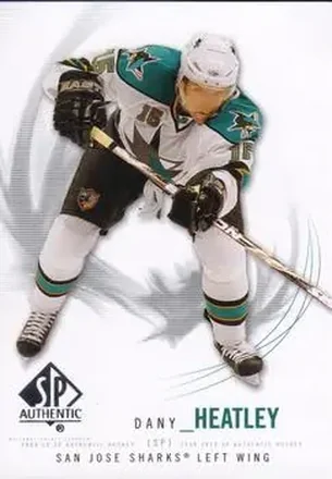 2009-10 SP Authentic #10 - Dany Heatley - San Jose Sharks