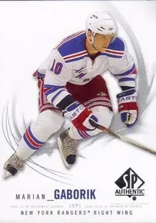 2009-10 SP Authentic #20 - Marian Gaborik - New York Rangers