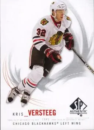 2009-10 SP Authentic #36 - Kris Versteeg - Chicago Blackhawks
