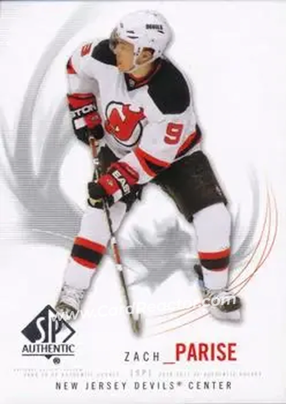 2009-10 SP Authentic #59 - Zach Parise - New Jersey Devils - Front
