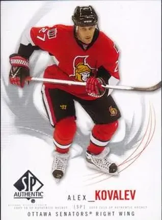 2009-10 SP Authentic #60 - Alexei Kovalev - Ottawa Senators