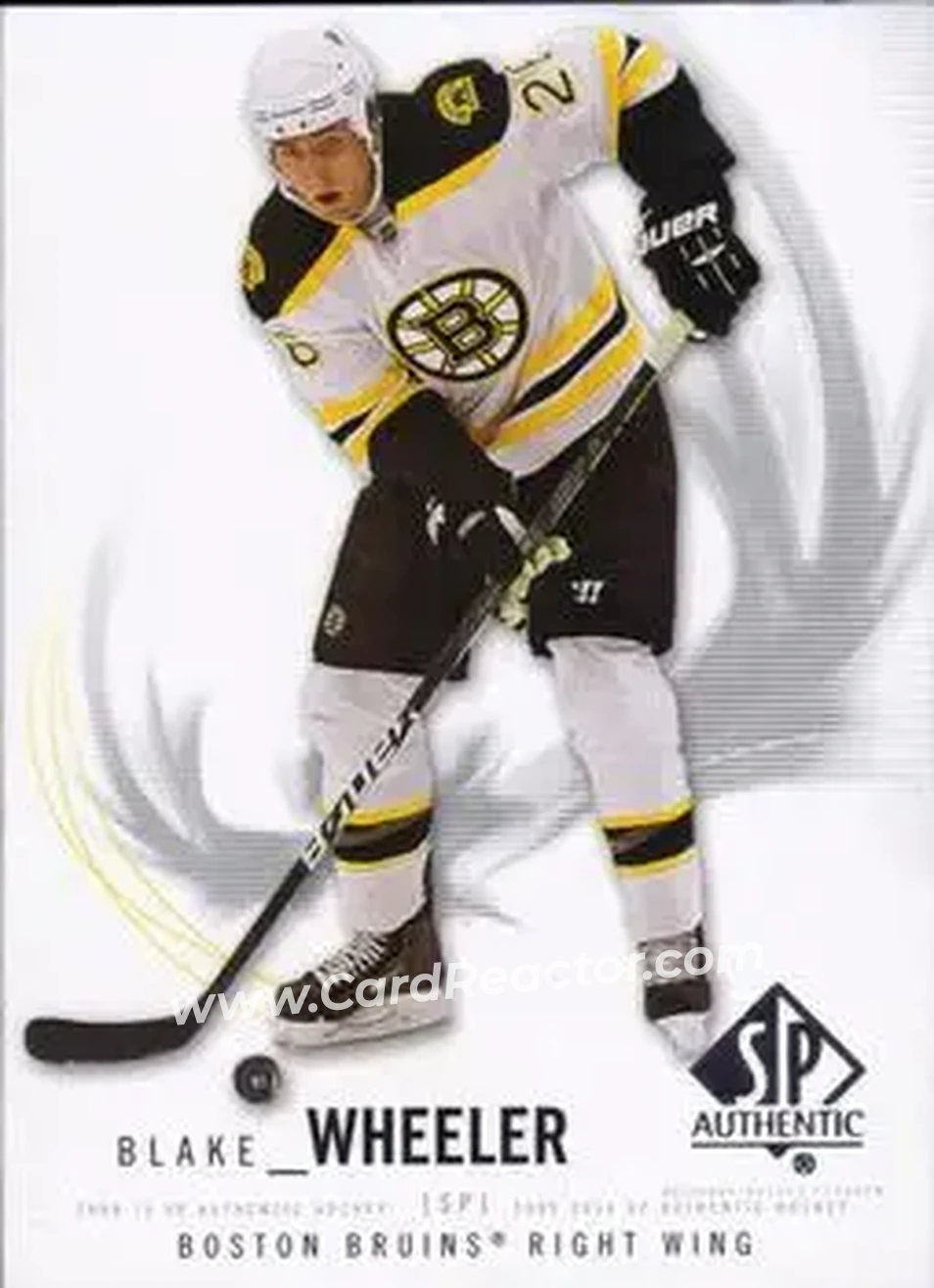 2009-10 SP Authentic #71 - Blake Wheeler - Boston Bruins - Front