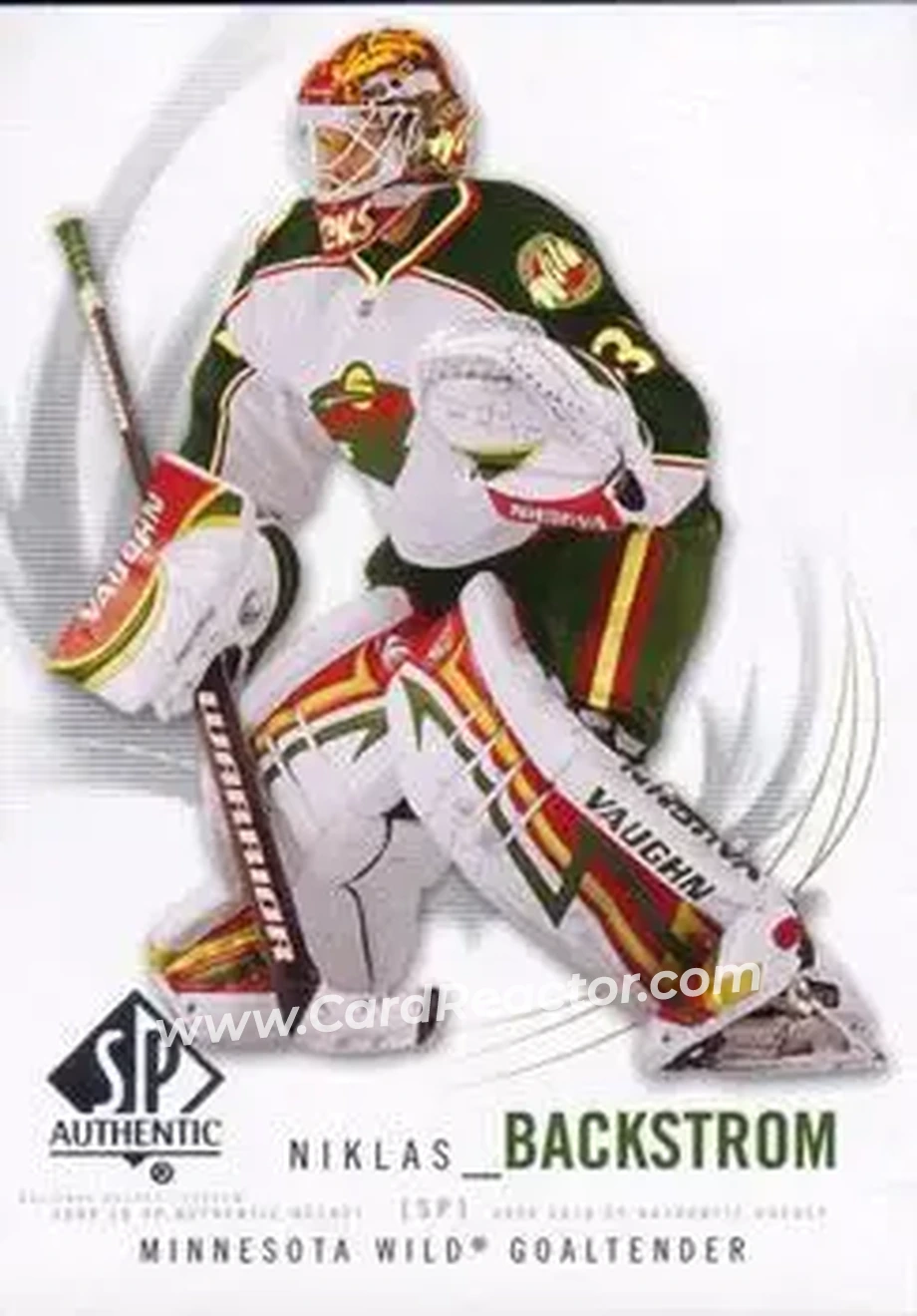 2009-10 SP Authentic #75 - Niklas Backstrom - Minnesota Wild - Back