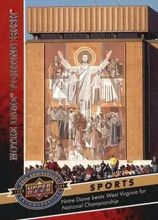 2009 Upper Deck 20th Anniversary #7 - Notre Dame Fighting Irish - Notre Dame Fighting Irish