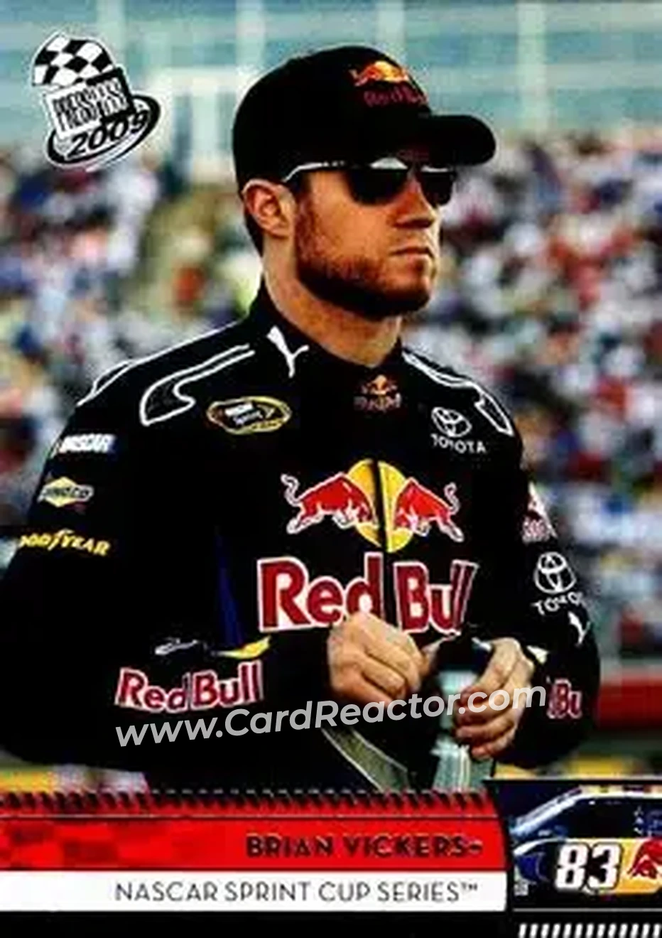 2009 Press Pass #15 - Brian Vickers - Red Bull Racing Team - Front