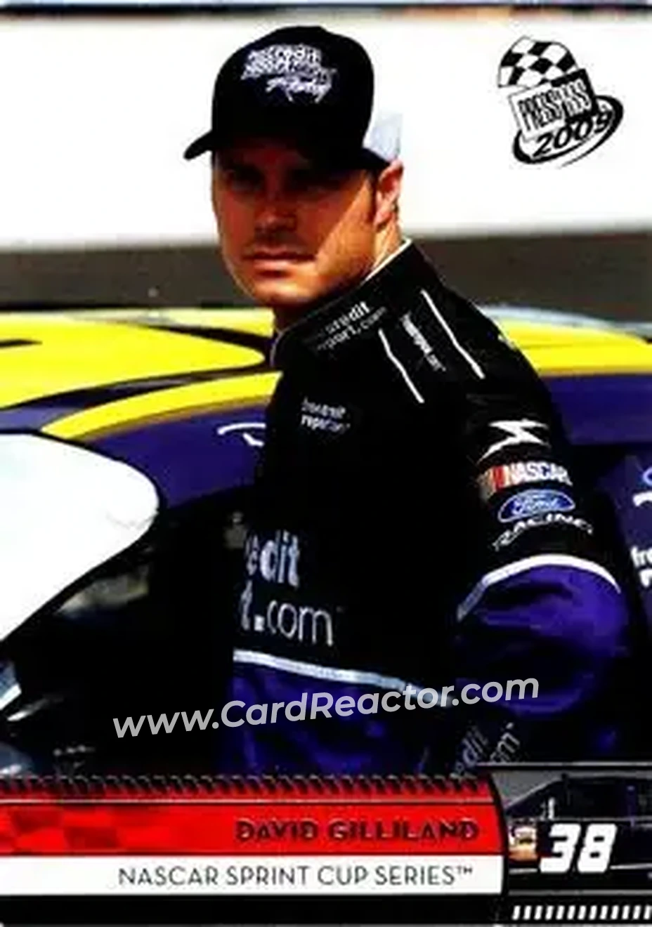 2009 Press Pass #26 - David Gilliland - Yates Racing - Front