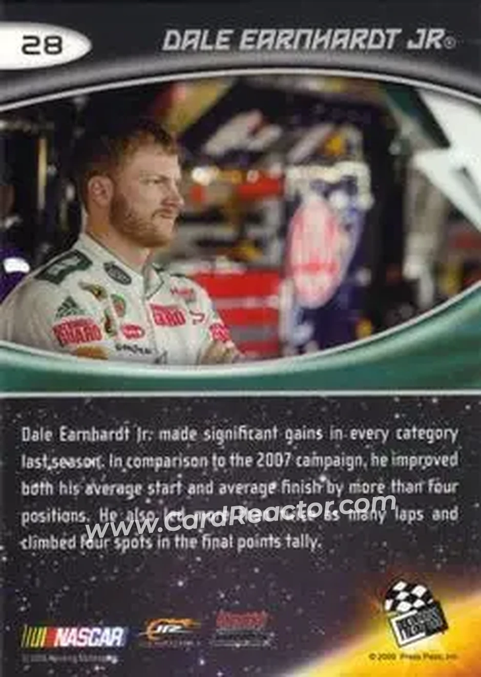 2009 Press Pass Eclipse #28 - Dale Earnhardt Jr - Hendrick Motorsports - Back