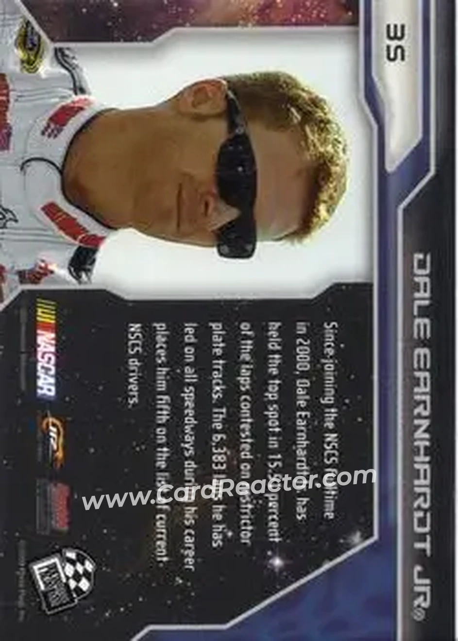 2009 Press Pass Eclipse #35 - Dale Earnhardt Jr - Hendrick Motorsports - Back